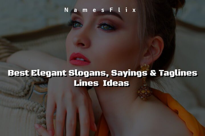 685+ Best Elegant Slogans, Sayings & Taglines Ideas