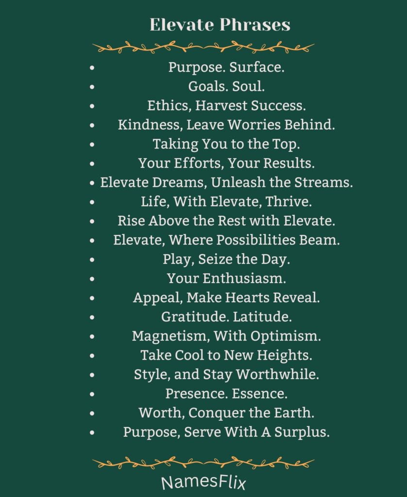 Elevate Phrases