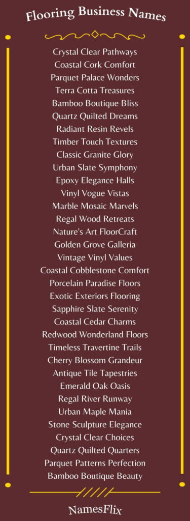 Flooring Business Names