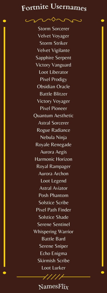 Fortnite Usernames