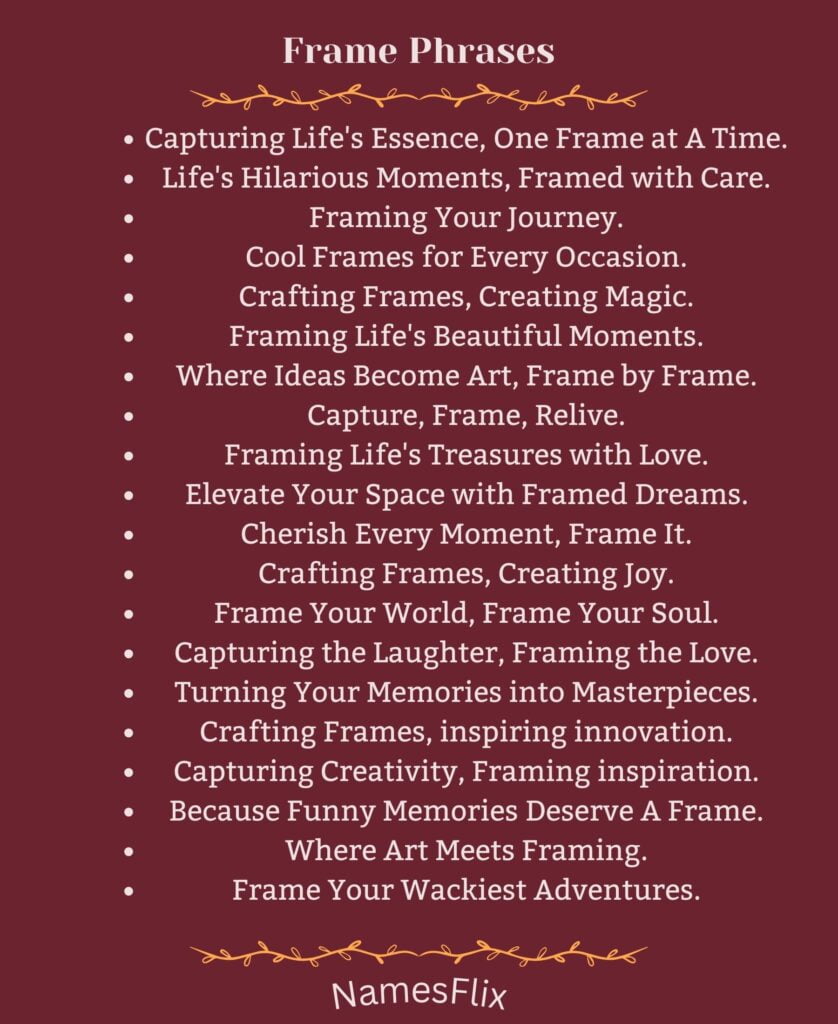 Frame Phrases