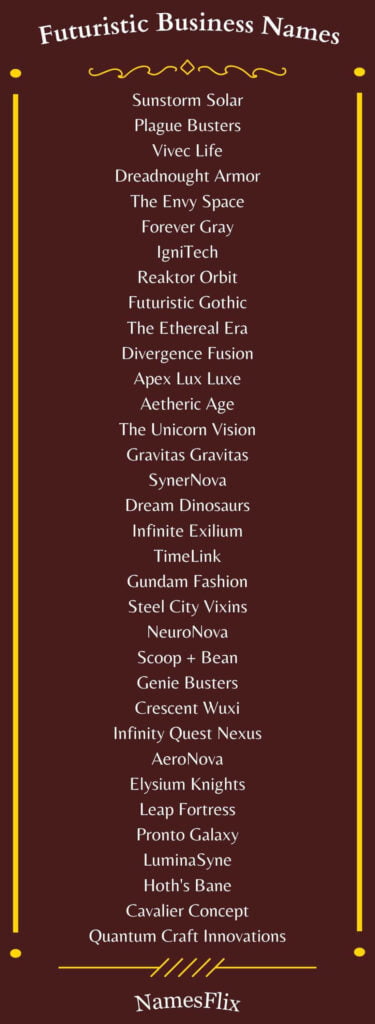 Futuristic Business Names