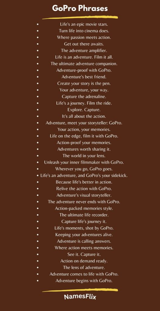 GoPro Phrases
