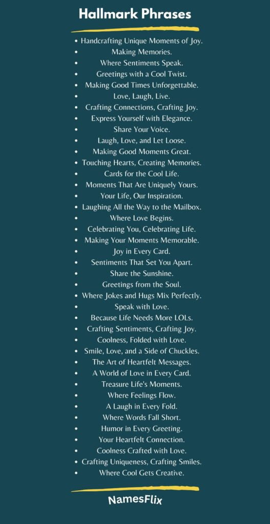 Hallmark Phrases