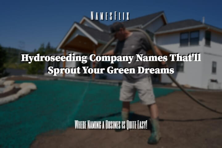 1050+ Hydroseeding Company Names That’ll Sprout Your Dreams