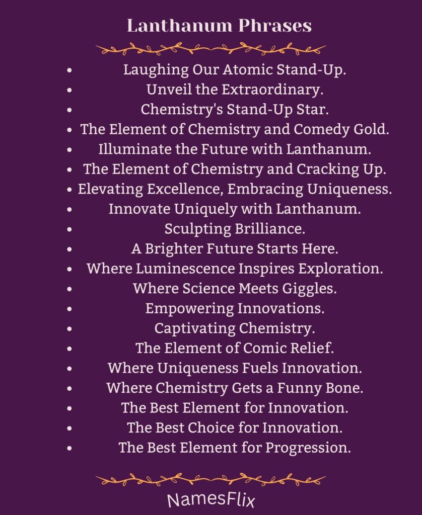 Lanthanum Phrases