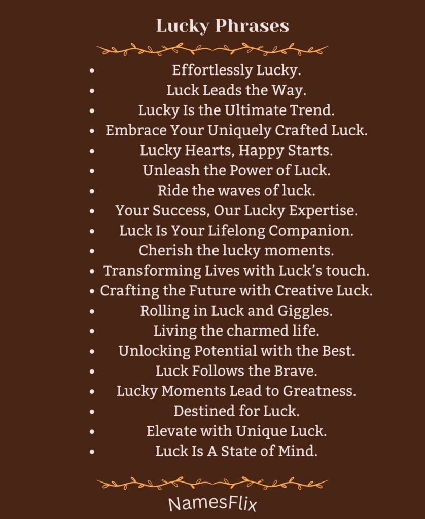 Lucky Phrases