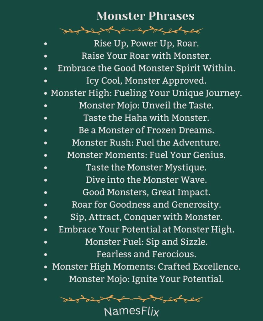 Monster Phrases