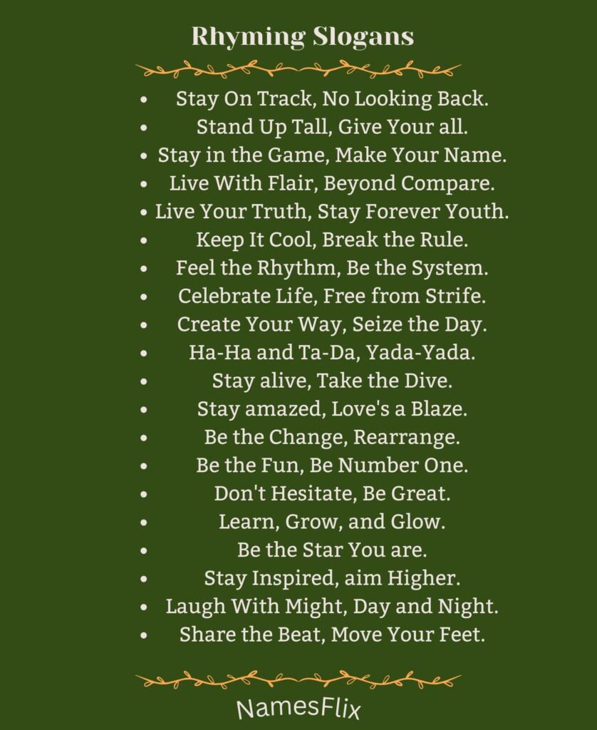 Rhyming Slogans