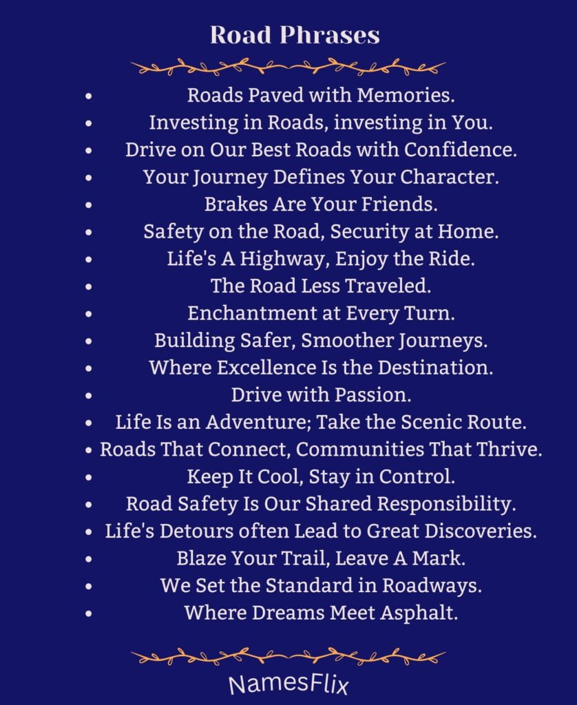 Road Phrases