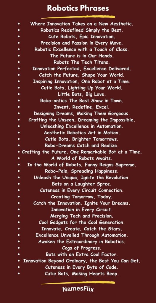 Robotics Phrases