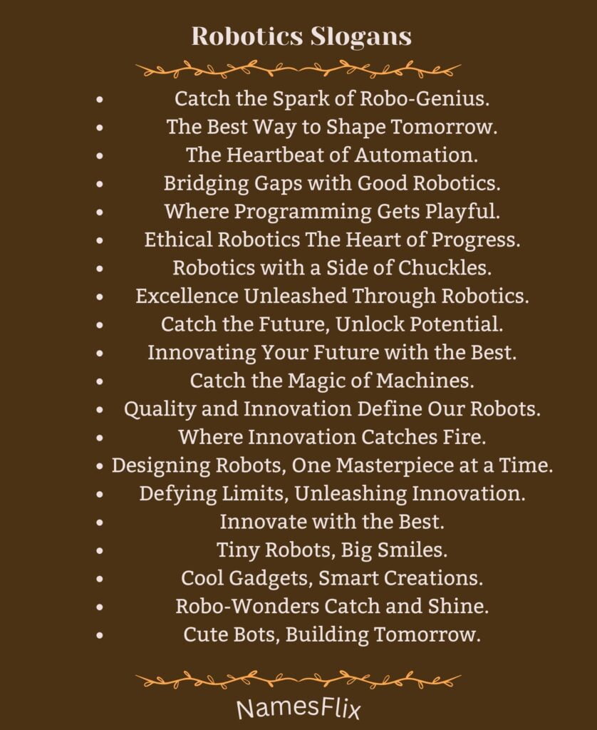 Robotics Slogans