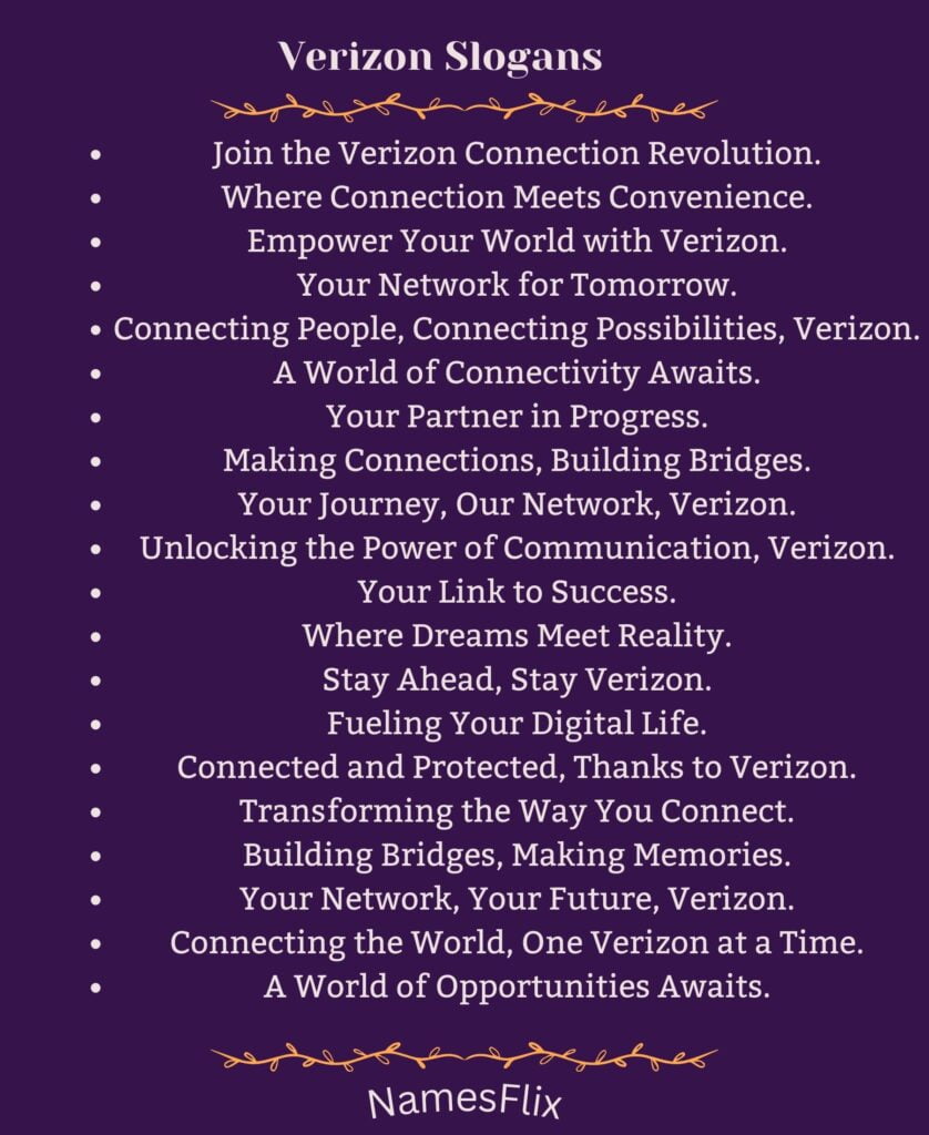 Verizon Slogans