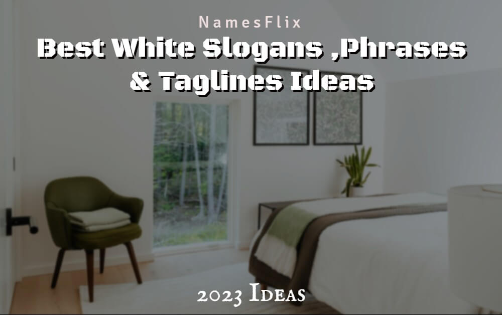 615+ Best White Slogans ,Phrases & Taglines Ideas