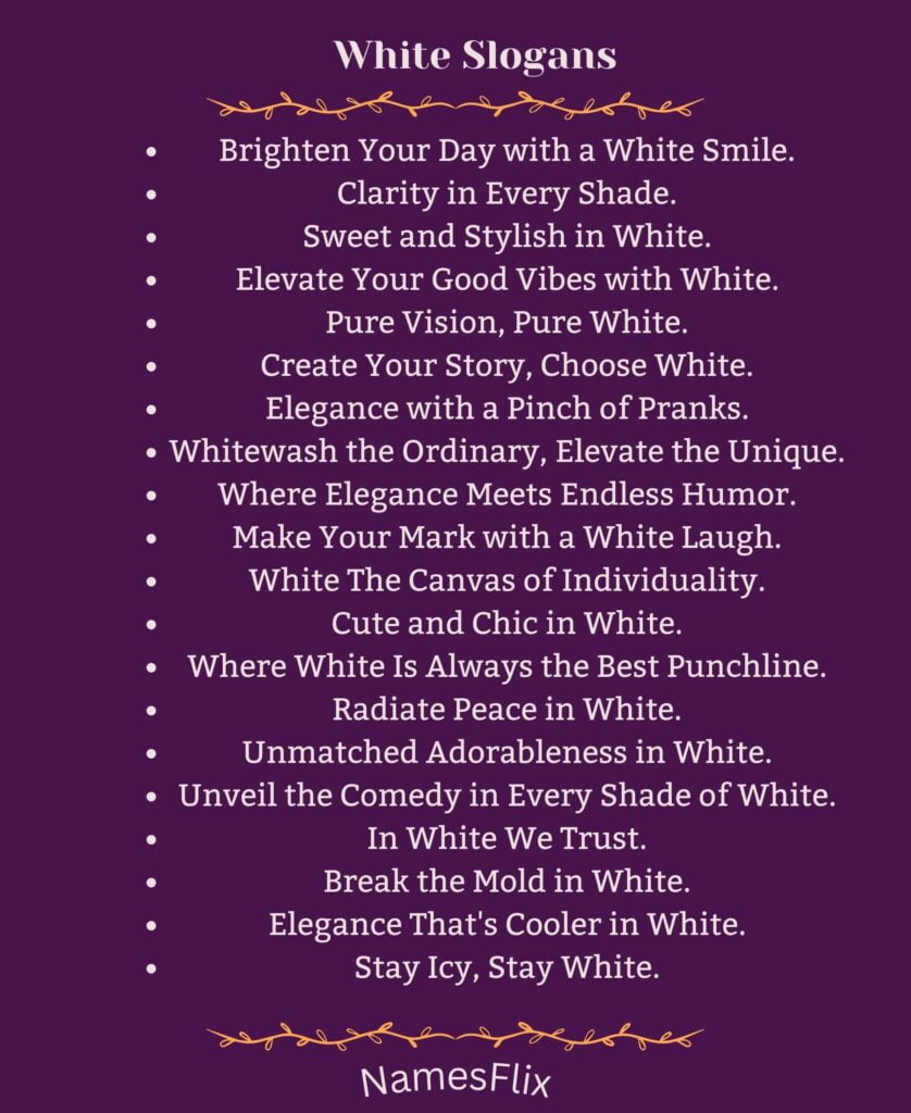 White Slogans