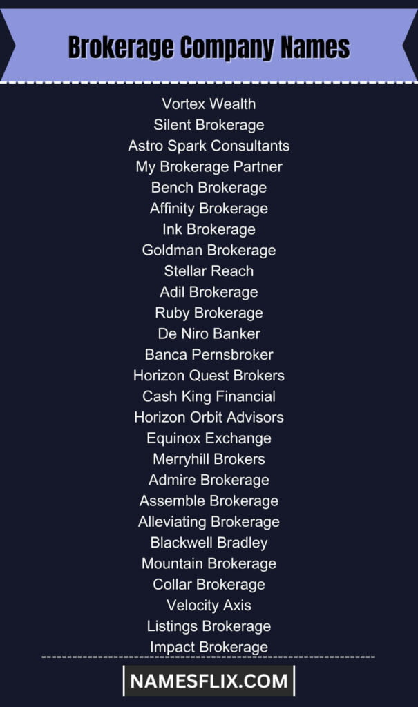 Brokerage Company Names