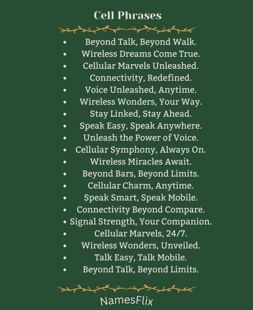Cell Phrases