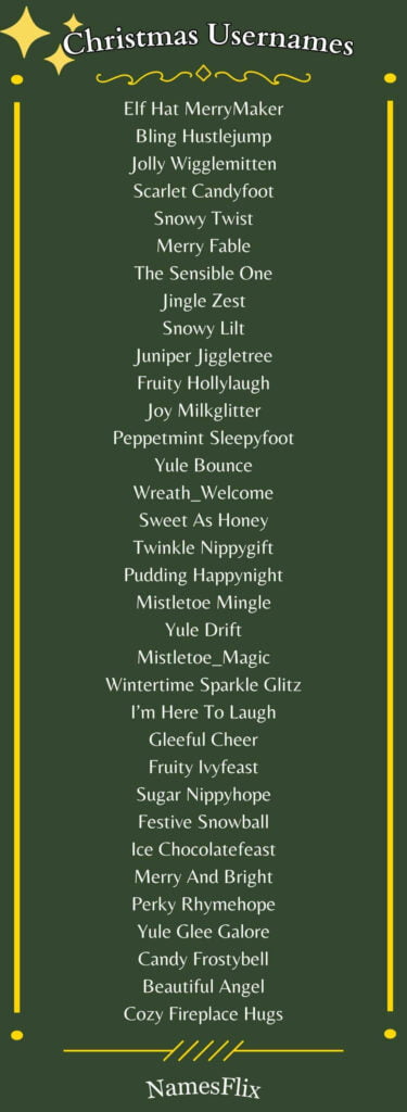 Christmas Usernames
