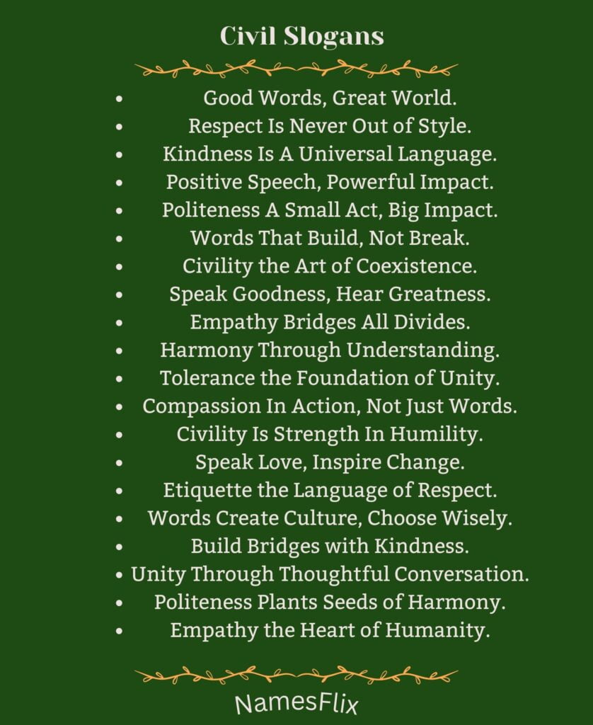 Civil Slogans