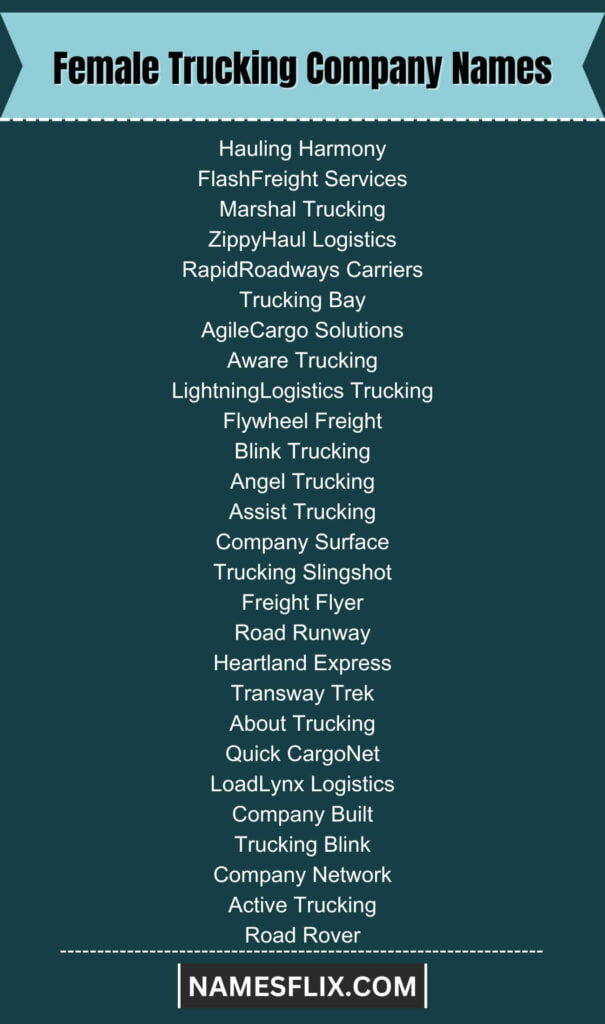 Female Trucking Company Names