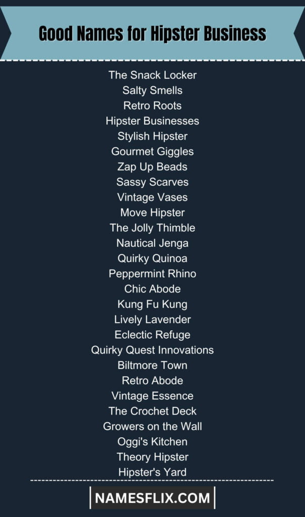 Good Names for Hipster Business