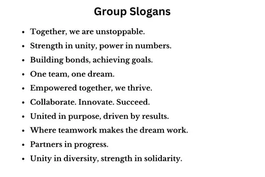 Group Slogans