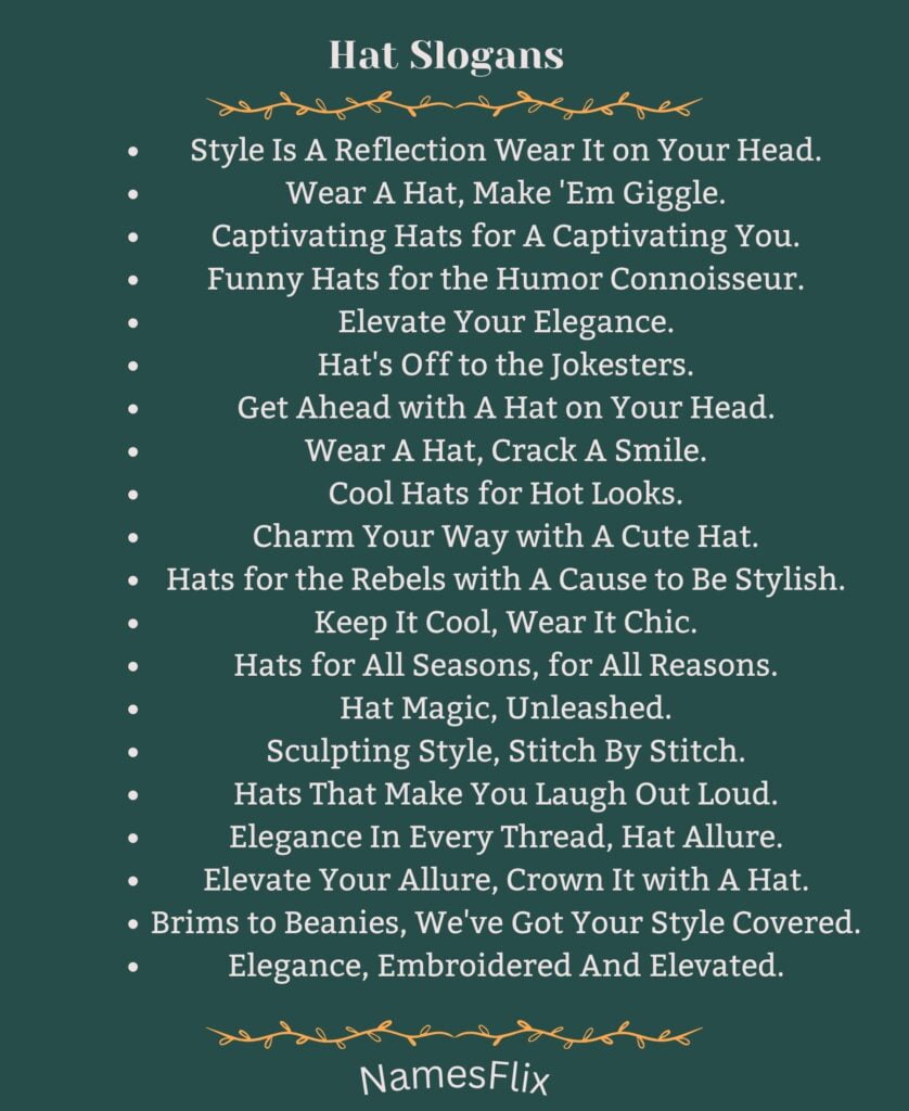 Hat Slogans