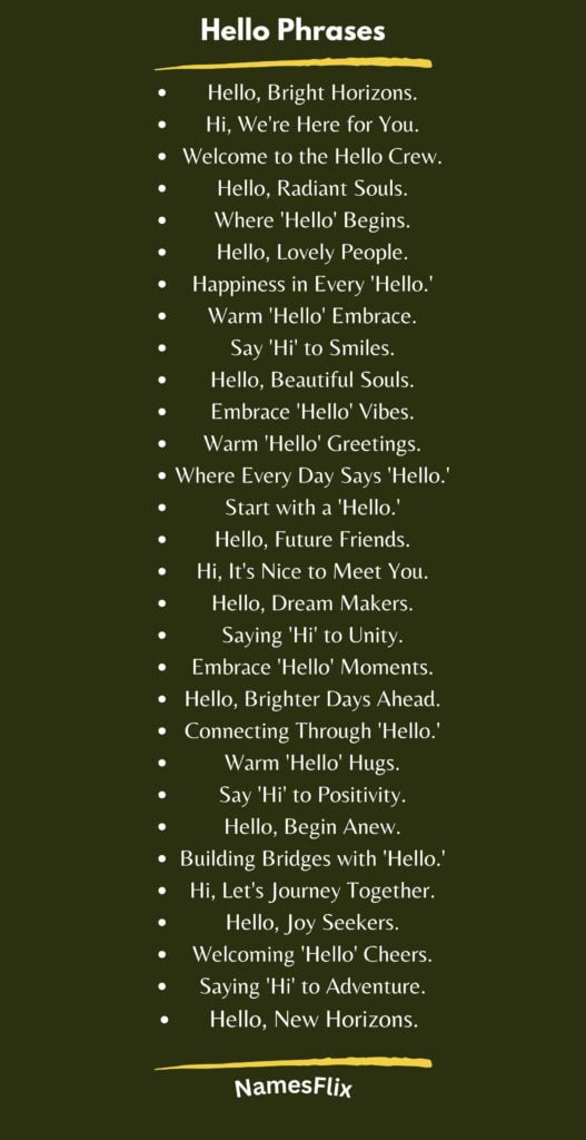 Hello Phrases