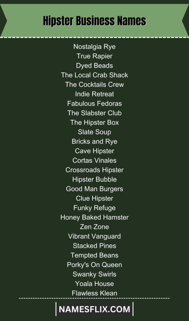 Hipster Business Names