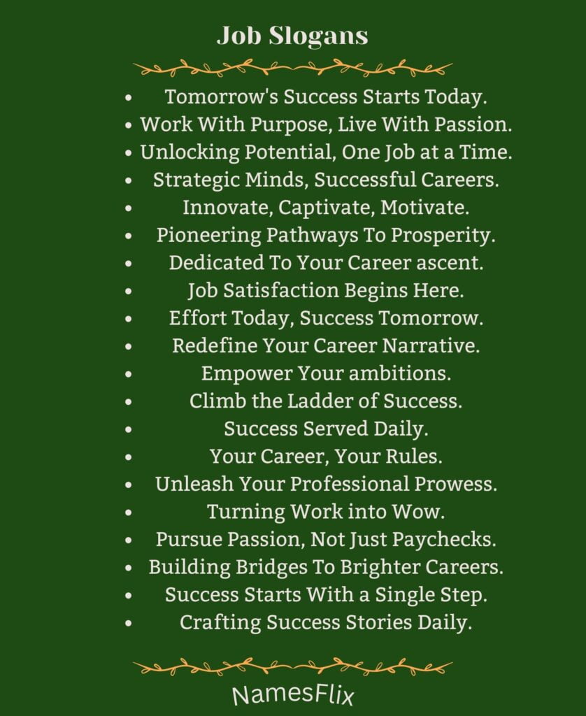 Job Slogans