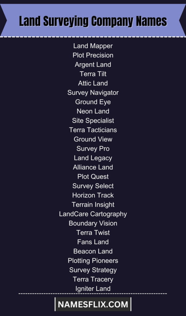 Land Surveying Company Names