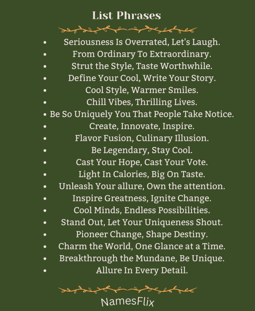 List Phrases