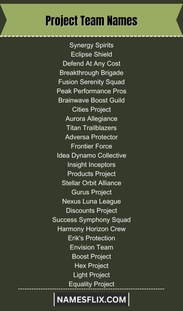 Project Team Names