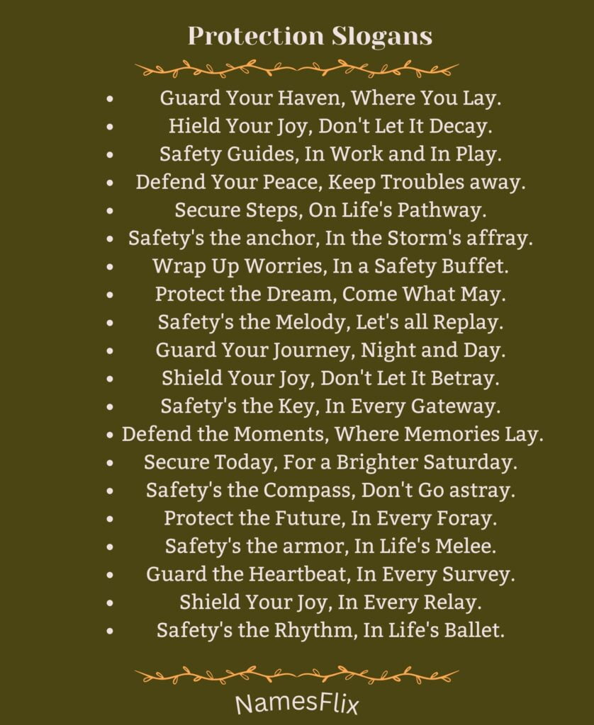 Protection Slogans