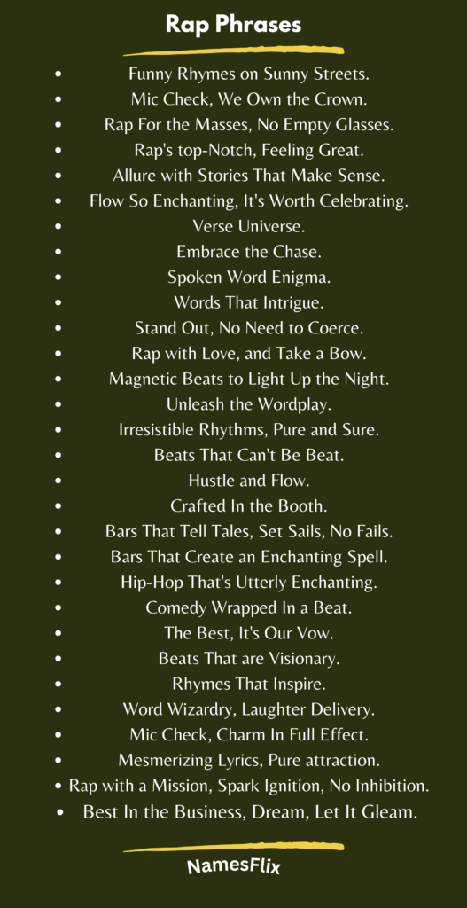 Rap Phrases
