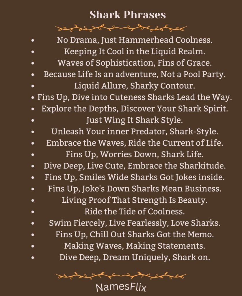 Shark Phrases