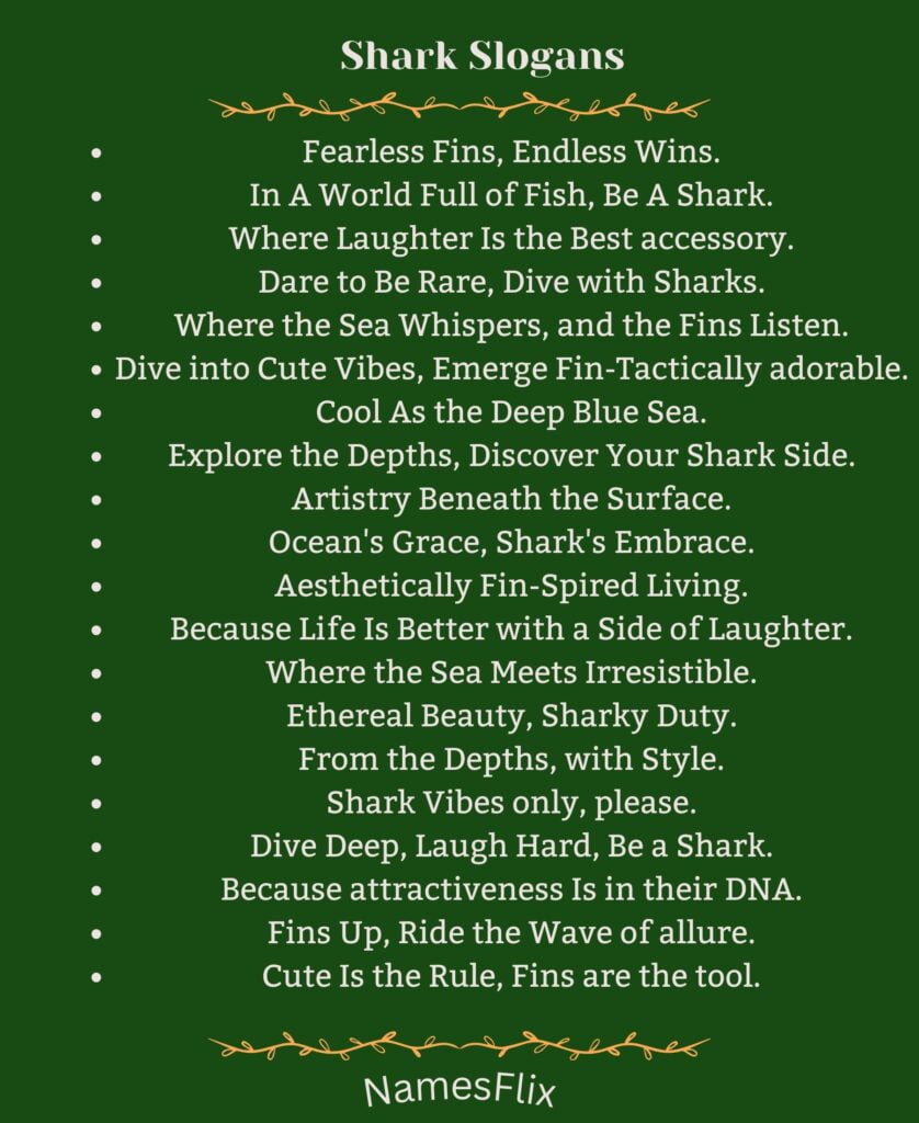 Shark Slogans