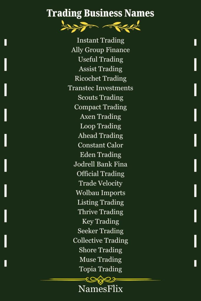 Trading Business Names