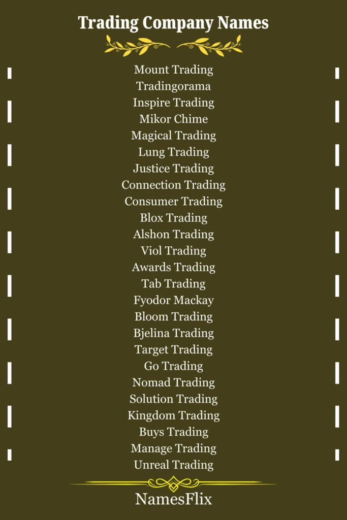 Trading Company Names