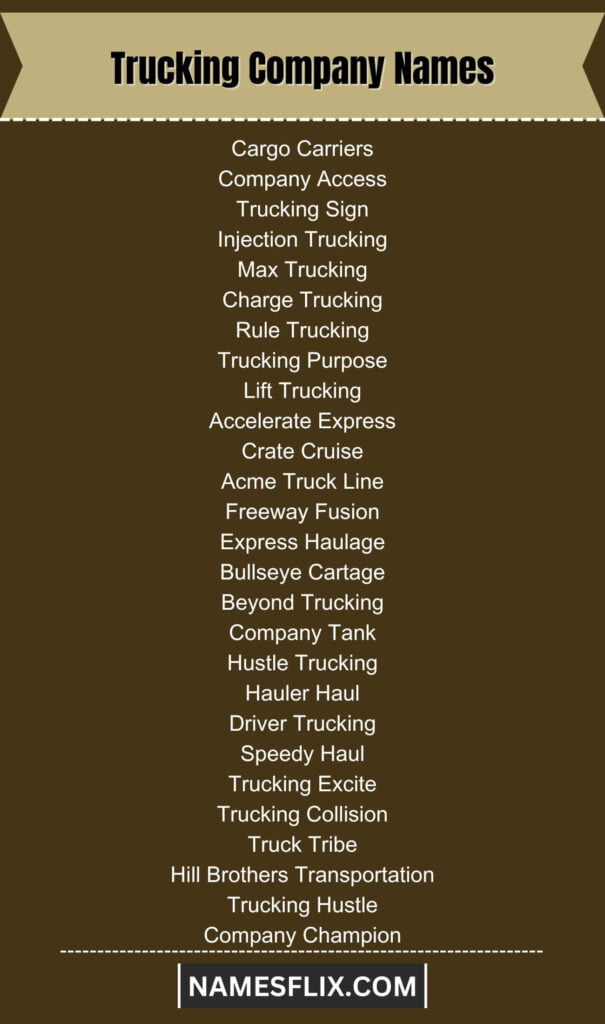 Trucking Company Names