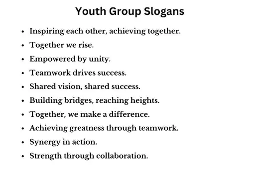 Youth Group Slogans