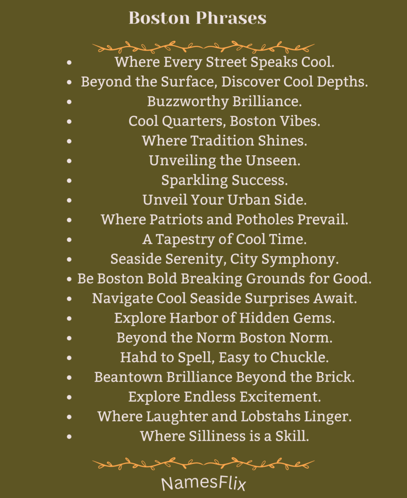 Boston Phrases