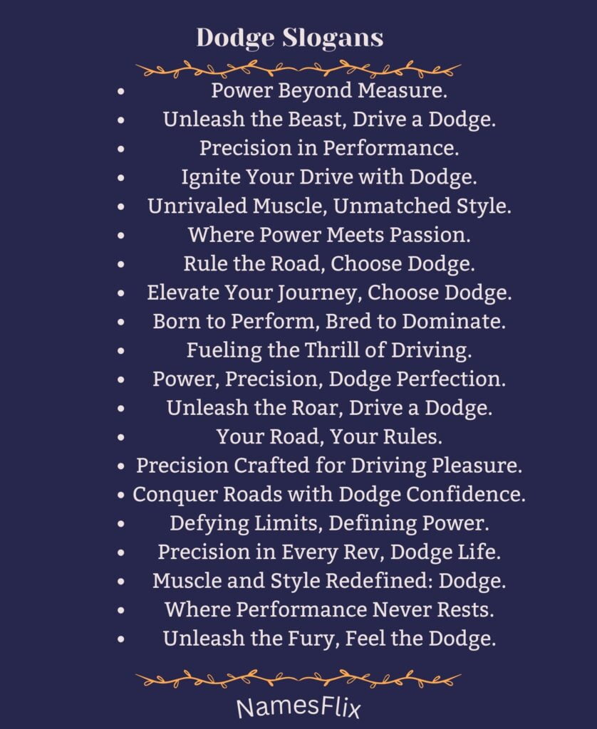 Dodge Slogans