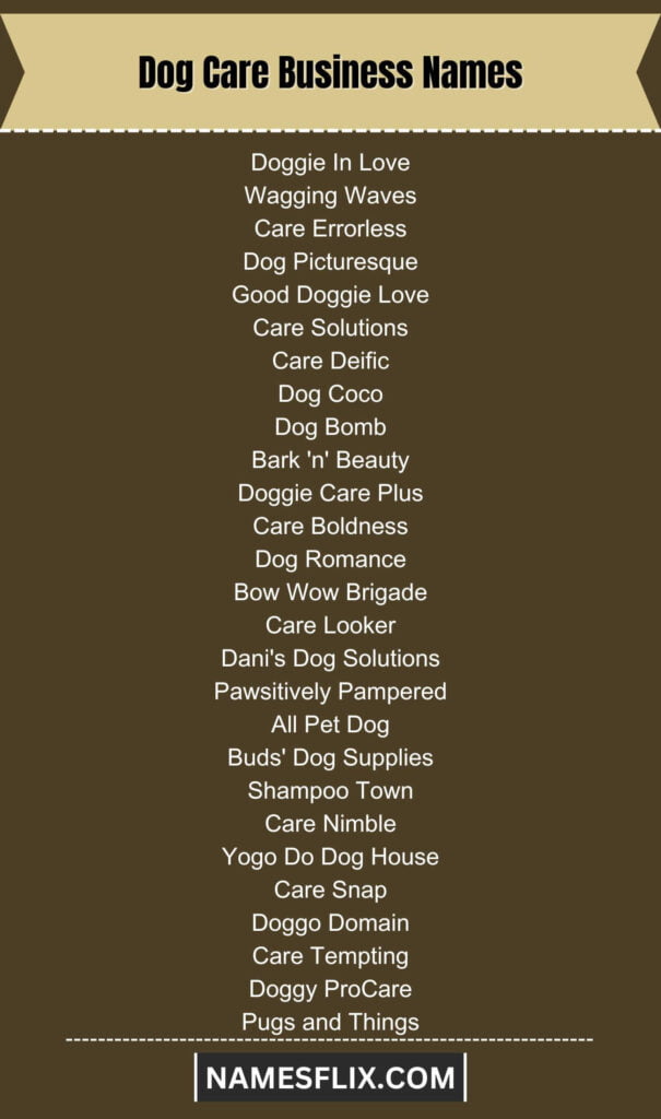 Dog Care Business Names