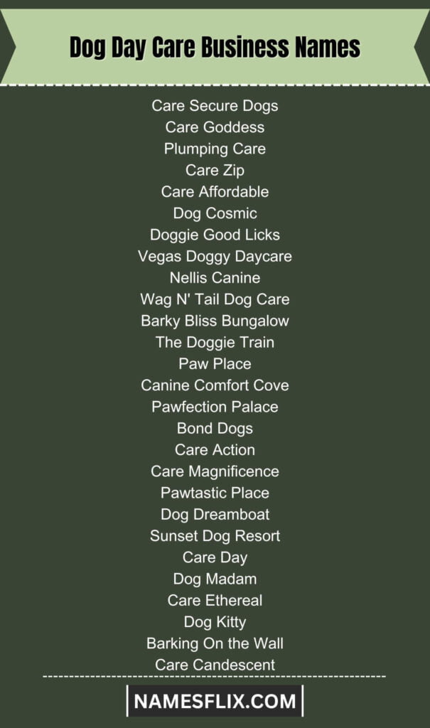 Dog Day Care Business Names