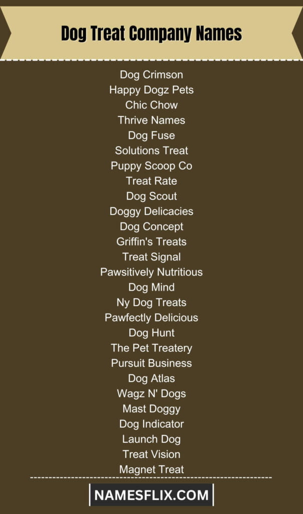 Dog Treat Company Names
