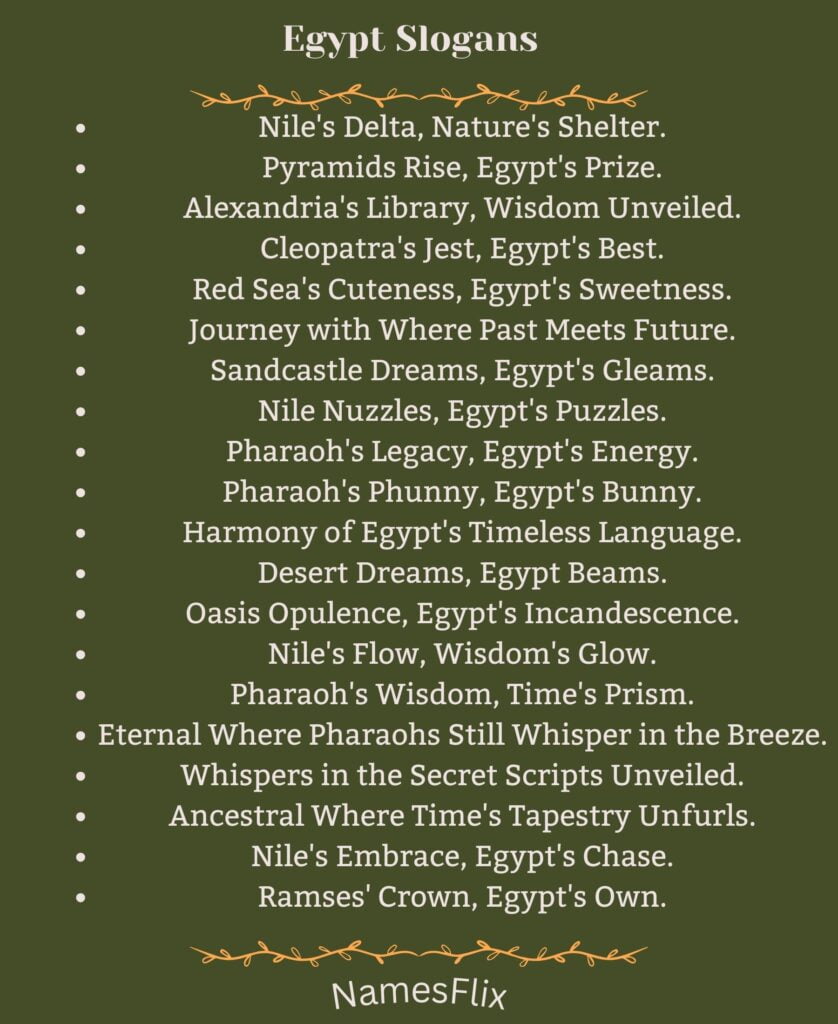 Egypt Slogans