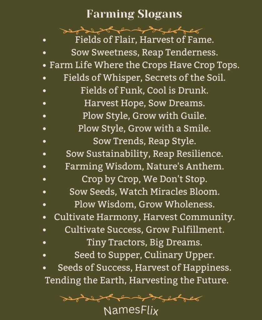 Farming Slogans