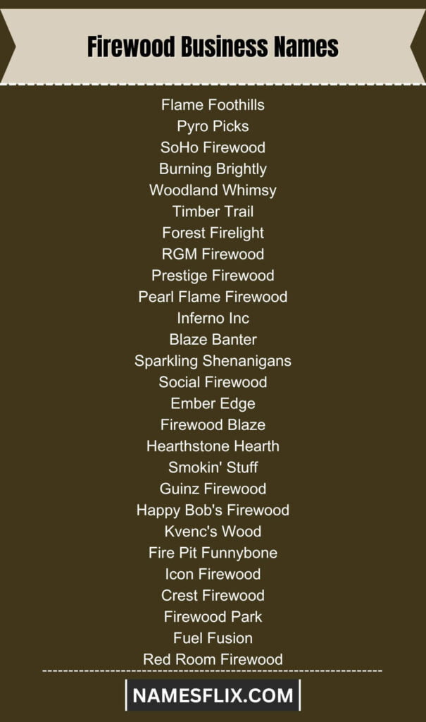 Firewood Business Names