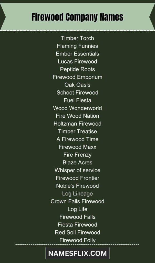Firewood Company Names
